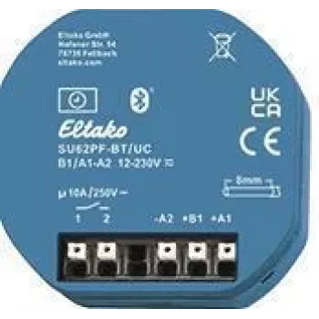 Eltako Temporizador de 1 canal con contacto libre de potencial SU62PF-BT/UC, Bluetooth, 16A 30062006