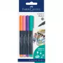 Faber-Castell Set de rotuladores Creative con 4 piezas, tinta base agua, sin olor, resistente al borrado, varios colores 160704