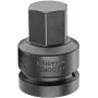 GEDORE Vaso de impacto hexagonal de 27 mm con accionamiento de 1 pulgada, 60 mm de longitud, fosfatado 1956582