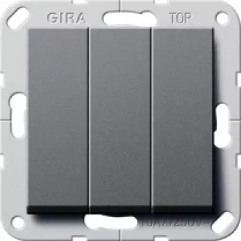 GIRA 283228 System 55 Interruptor de tecla bipolar 10AX 250V antracita