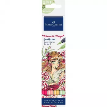 Faber-Castell Goldfaber Sketch Marker Set Romantic Manga (2 rotuladores de doble punta base alcohol) 164722