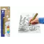 Staedtler Noris Junior Lápiz de grafito - 2B, negro/amarillo a rayas, cuerpo redondo, unidad 141-2B BK