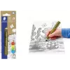 Staedtler Noris Junior Lápiz de grafito - 2B, negro/amarillo a rayas, cuerpo redondo, unidad 141-2B BK