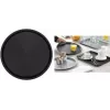 Esmeyer OHIO Bandeja de servir redonda, plástico negro, superficie antideslizante engomada, 35 cm 307-016