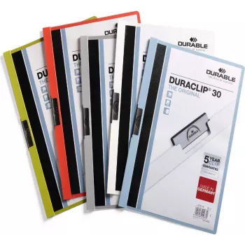 DURABLE DURACLIP 30 A4 Carpeta de pinza azul (pack de 25) 220057