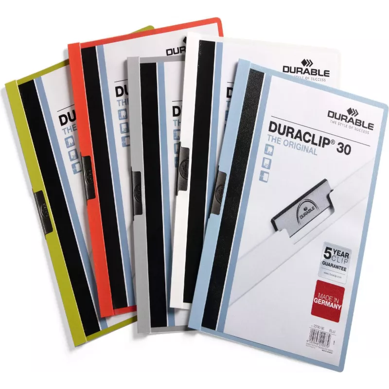 DURABLE DURACLIP 30 A4 Carpeta de pinza azul (pack de 25) 220057
