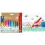 STAEDTLER Noris jumbo Rotuladores de fibra, 3,0 mm, triangular, lavables, pack ventaja de 10 328-B C10P
