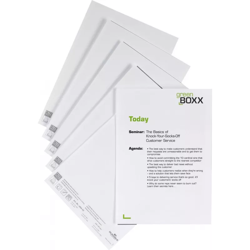 DURABLE Etiquetas insertables A4 210 x 297 mm, 10 hojas, blancas, cartón 170 g/m², láser/inyección de tinta 485602
