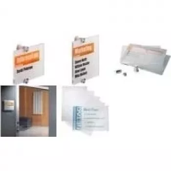 DURABLE CRYSTAL SIGN A3 Fundas de repuesto para placas de puerta, 10 hojas, transparentes 483619