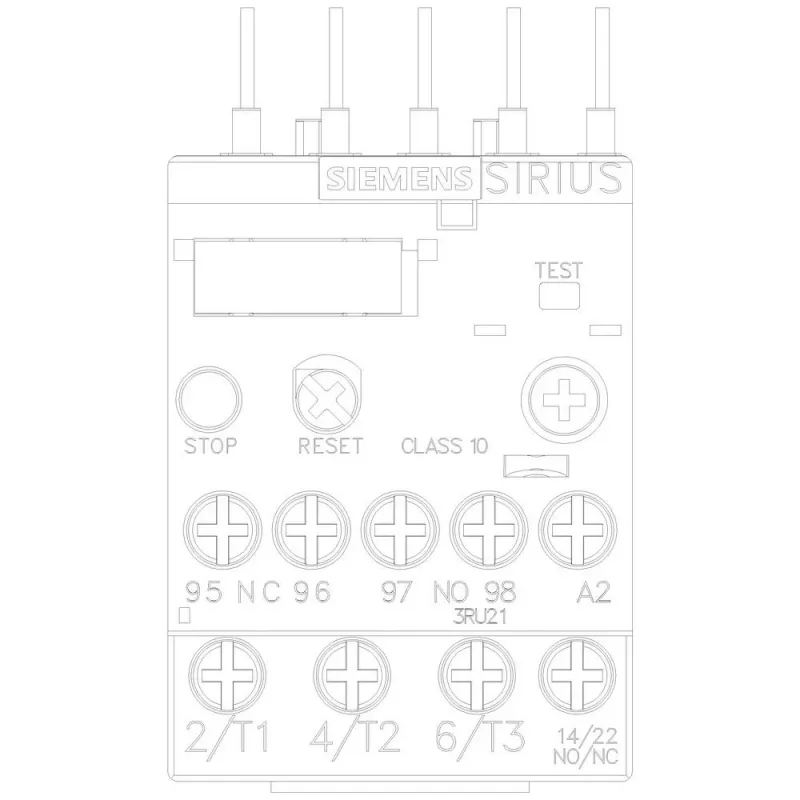 SIEMENS SIRIUS 3RU21 Protección térmica de sobrecarga 1,8-2,5A S00 bornes de tornillo 3RU21161CB0