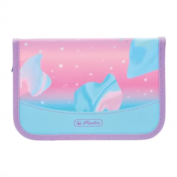 Herlitz Ocean Lights estuche escolar con contenido, 31 piezas, poliéster, 205 x 140 x 38 mm, 2 solapas 400197090