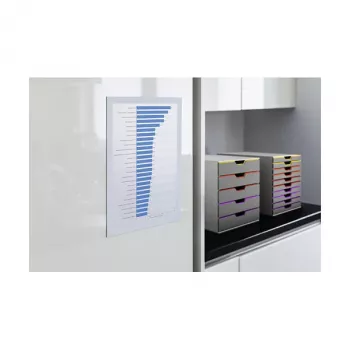 DURABLE DURAFRAME A4 Marco informativo autoadhesivo, plata, pack de 2 487202