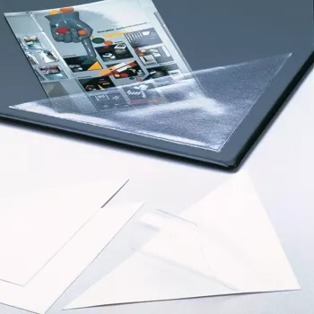 DURABLE CORNERFIX® Bolsas triangulares autoadhesivas 75x75 mm, transparente, 100 uds. 828119