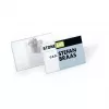 DURABLE Portatarjetas de identificación 90x54 mm con clip combinado, transparente, 5 uds. (861019)