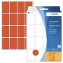 HERMA Etiquetas permanentes rojo 25 x 40 mm 512 etiquetas (32 hojas x 16) 2452