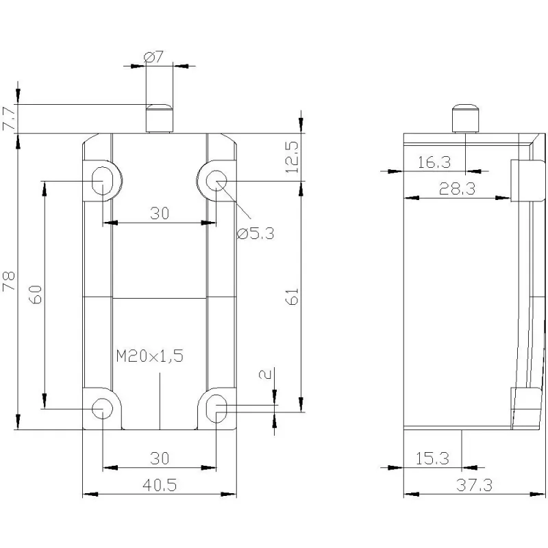 SIEMENS SIRIUS 3SE5 Interruptor básico para interruptor de posición 3SE5112-0, carcasa metálica, 1NO+1NC conmutación por resorte, IP66/IP67, entrada de cable M20 3SE51120LA00