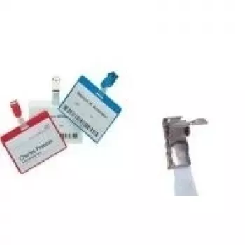 DURABLE Portatarjetas de identificación con clip, 60 x 90 mm, transparente, pack de 25 810619