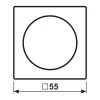 JUNG A 1740 SW Tapa con mando giratorio, duroplast, serie A, negro