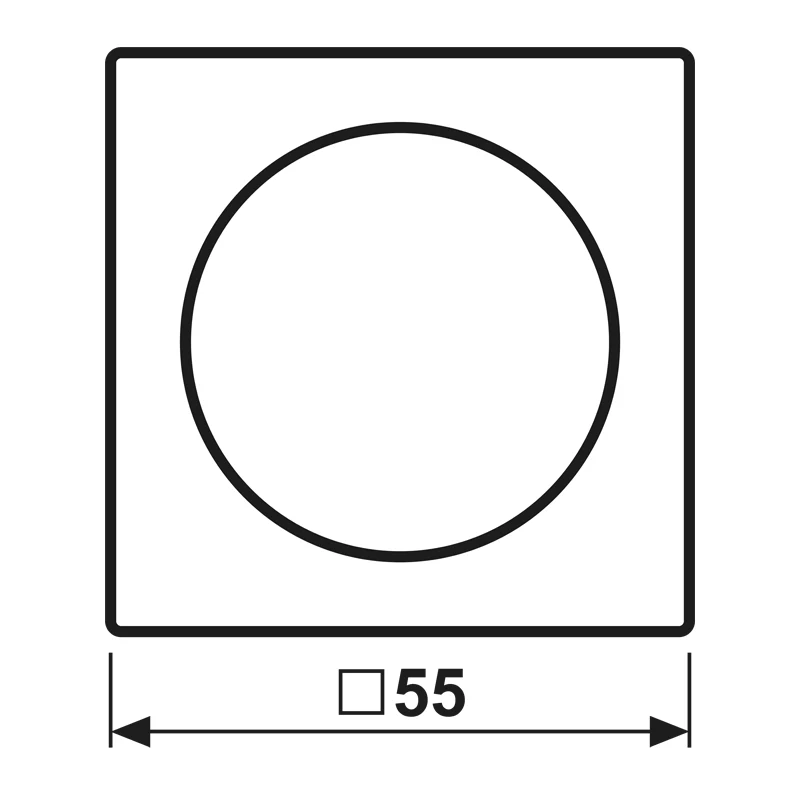 JUNG A 1740 SW Tapa con mando giratorio, duroplast, serie A, negro