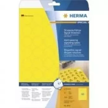 HERMA Special 8034 Etiquetas autoadhesivas de film mate resistentes a la intemperie para exterior, amarillo, 30 x 30 mm, 1200 etiquetas (25 hojas x 48)