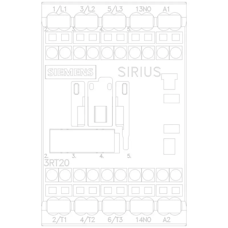 Siemens SIRIUS 3RT2 Contactor de potencia 3RT20162AB01, tripolar, 7,5 A, bobina 24 V AC, bornes de tornillo