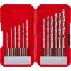 kwb 108810 Juego de brocas helicoidales HSS para metal, 12 piezas, compatible con portabrocas de apriete rápido y de corona dentada