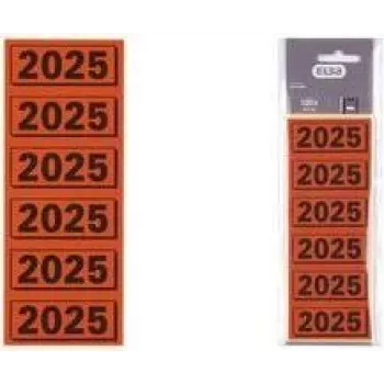 ELBA 2025 Etiquetas índice rojas autoadhesivas 57 x 25 mm (120 etiquetas) para archivadores