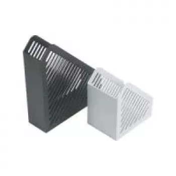 HELIT H6361082 Organizador de escritorio estructura de rejilla DIN A5 poliestireno gris claro