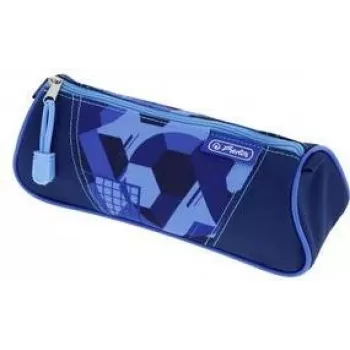 Herlitz Estuche triangular azul Goal poliéster, 1 compartimento con cremallera 400205920