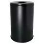 HELIT H2515695 Papelera de acero con cabezal extintor, 30 L, negra, redonda, Ø335 x 470 mm