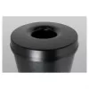 HELIT H2515695 Papelera de acero con cabezal extintor, 30 L, negra, redonda, Ø335 x 470 mm