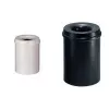 HELIT H2515695 Papelera de acero con cabezal extintor, 30 L, negra, redonda, Ø335 x 470 mm