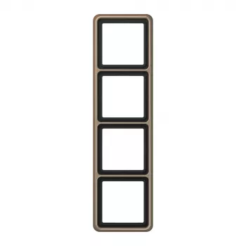 JUNG CD584GB Marco embellecedor cuádruple, aluminio anodizado oro-bronce, serie CD 500