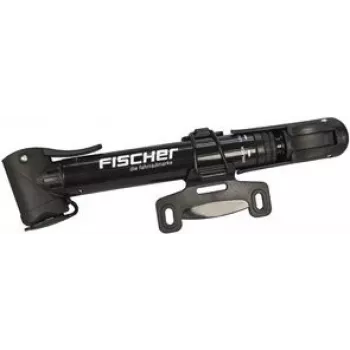 FISCHER Minibomba de bicicleta con mango en T, negra, conmutable alta presión/alto volumen, telescópica - 1 ud. (85581)