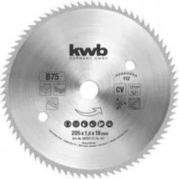 KWB 587511 Disco de sierra circular 205 mm x 18 mm de taladro, 40 dientes, TCT, para madera