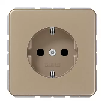 JUNG CD1520KIGB Mecanismo de toma de corriente Schuko, aluminio bronce-oro