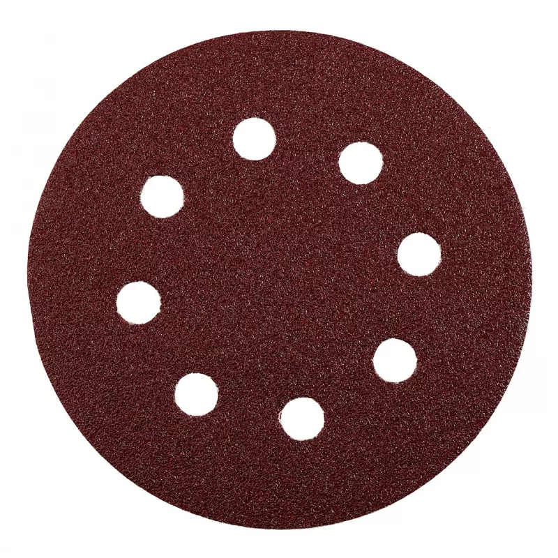 kwb 491924 Discos de lijar 125 mm grano 60, pack de 5, velcro, óxido de aluminio, para madera, metal, pintura