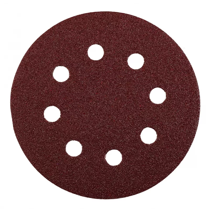 kwb 491924 Discos de lijar 125 mm grano 60, pack de 5, velcro, óxido de aluminio, para madera, metal, pintura