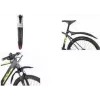 FISCHER Juego de guardabarros para bicicleta 26-29 pulgadas plástico cierre rápido negro 85968