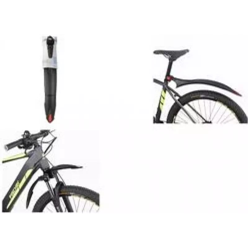 FISCHER Juego de guardabarros para bicicleta 26-29 pulgadas plástico cierre rápido negro 85968