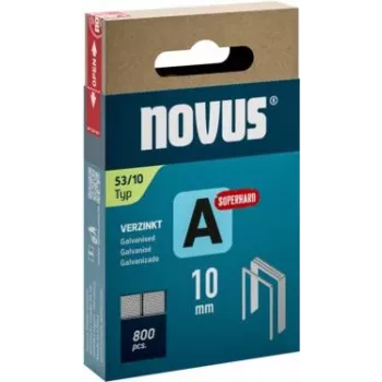Novus Type 53 Grapas de alambre fino A 10 mm superduras acero galvanizado 800 unidades 042-0778