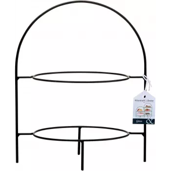 Ritzenhoff & Breker TJÄNA Bandeja de tarta de 2 niveles, metal negro, 220x170x280 mm 221367