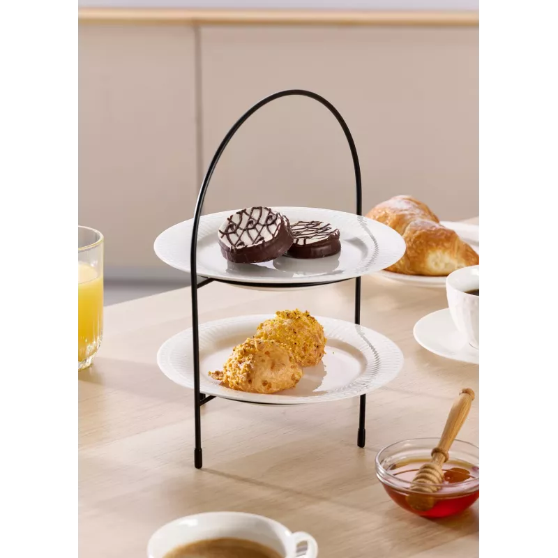 Ritzenhoff & Breker TJÄNA Bandeja de tarta de 2 niveles, metal negro, 220x170x280 mm 221367
