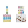 HELIT PLACATIV Expositor de pared, 6 A4 vertical + 12 compartimentos 1/3 A4, SAN transparente, 35 mm de profundidad H6812302