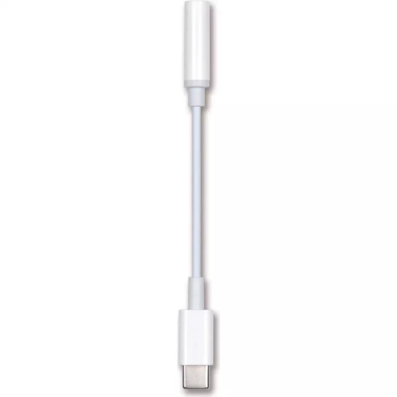 2GO 797008 Cable adaptador USB-C a 3,5 mm de audio, 0,1 m, blanco
