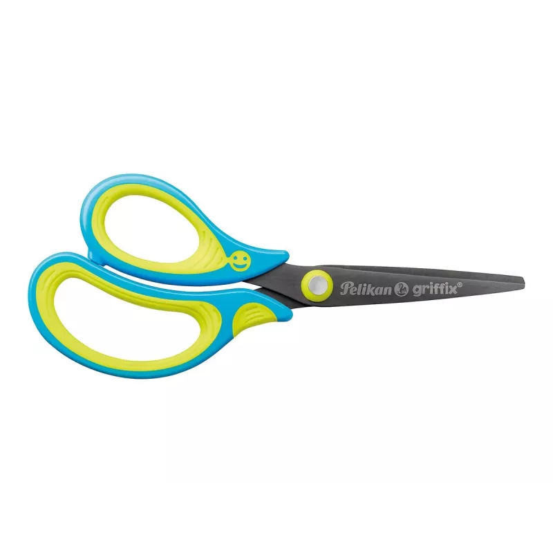 Pelikan 810265 Tijeras de oficina y manualidades corte recto azul-amarillo