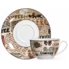 Ritzenhoff & Breker CREMA Set de capuchino, 4 piezas, porcelana, impresión decorativa, apto para lavavajillas 422108