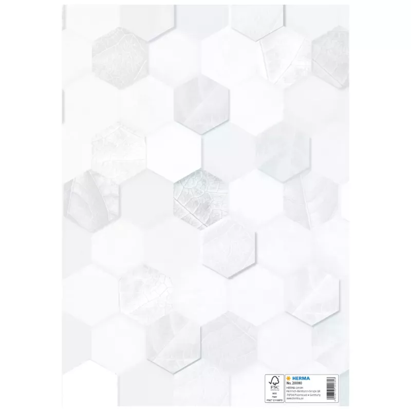HERMA Funda protectora X funda protectora, cartón, DIN A4, blanco, pack de 10 20080