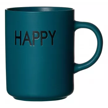 Ritzenhoff & Breker PETROL HAPPY Set de tazas de café, 390 ml, porcelana, apto para lavavajillas, 4 piezas 425642