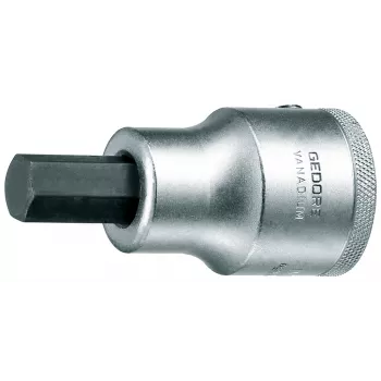 GEDORE Llave de vaso con punta de destornillador hexagonal, accionamiento 3/4